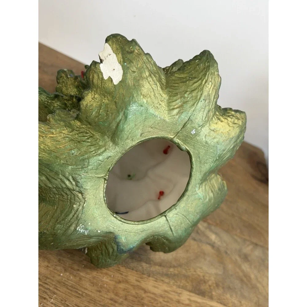Vintage Nowell Mold Ceramic Christmas Tree 8” No Base